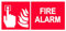 4 x Fire Alarm - Info Sticker Label Sign Removable Self Adhesive Waterproof Durable Vinyl Label Sticker 225mm x 106mm