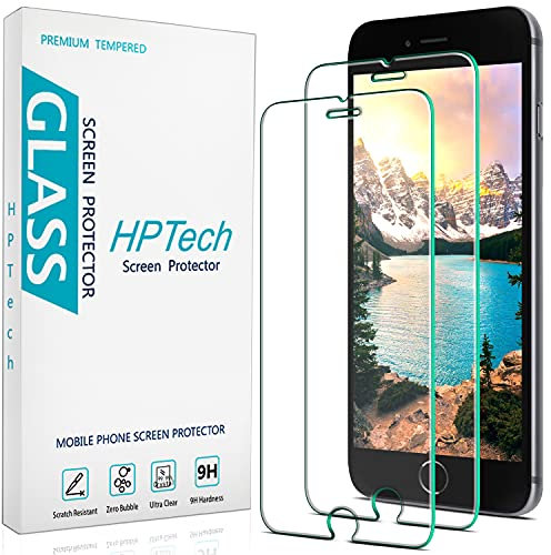 HPTech iPhone 7, 8 Screen Protector - (2-Pack) [Japan Tempered Glass] for Apple iPhone 6, iPhone 6S, iPhone 7, iPhone 8 [4.7-inch] Bubble Free, Easy to Install with Lifetime Replacement Warranty