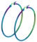 beyoutifulthings 1 Paar Damen Ohringe CREOLEN Ohr-ringe Ohr-stecker Chirurgenstahl Regenbogen 55mm