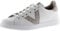 Victoria Basket Basse Tenis Cuir & Logo & Arrière Pailletés 1125188 pour Femme Nude 36