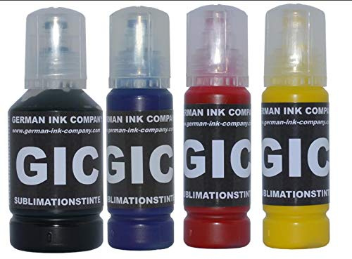 Sublimationstinte für Ecotankdrucker - GIC Starterpack mit 350ml für (102) ET-2700, ET-2750, ET-3700, ET-3750, ET-4750 (104) ET-2710/2711/4700 (105/106) ET-7700, ET7750