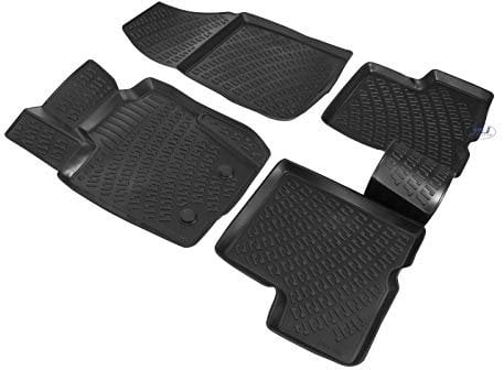 J&J AUTOMOTIVE | 3D Automatten Gummi Matten Gummifußmatten TPE Passend Für Duster 2WD 2017-2024, Schwarz, Anti-Rutsch, Allwetter, 4-TLG, Hohes Rand