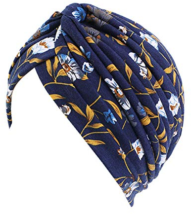 Vobozeany Kopftuch Damen Chemotherapie Blumenmuster Baumwolle Turban kopfbedeckung Headwrap Schlaf Kappe Bandana für Haarverlust