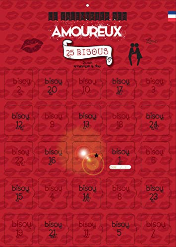 Adventskalender 25 BISOUS SEXY Special Verliebt – Kalender vorne oder nach Party für Erwachsene – zum Teilen im Paar – Französisch