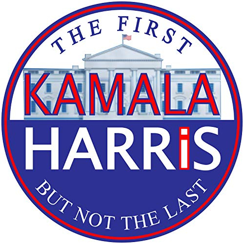 Kamala Harris VP Aufkleber – Vizepräsident Aufkleber 7,6 x 7,6 cm | First But Not The Last – America Voted Democrat White House Political Victory Auto Stoßstange Auto BidenHarris 2024 Wahl Better