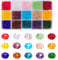 MissAudrey 1500pcs 4mm Wholesale Briolette Faceted Rondelle Crystal Glass Beads Jewellery Beads for Bracelet Necklace Jewelry Making DIY Craft Project with Container Box (15 Colors)