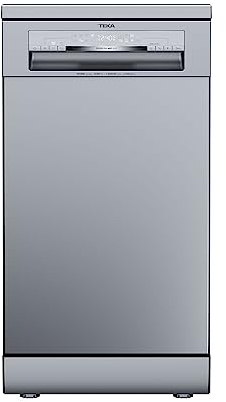 Teka DFS 74 850 SS - Lavavajillas Libre Instalación 45 cm, ExpertCare Series, para 10 cubiertos, Tercera Bandeja MultiFlex3, 8 Programas de Lavado, Color Acero Inoxidable