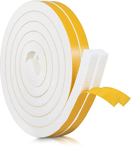 Weather Stripping Door Seal Strip with Self Adhesive Foam Tape Soundproof Door Draft Stopper for Doors Windows and Shower Glass Gaps