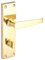 Designer Levers - Victorian Straight Lever Door Handles - Polished Brass - 1 Pair - Bathroom Locking Door Handle - with Thumbturn