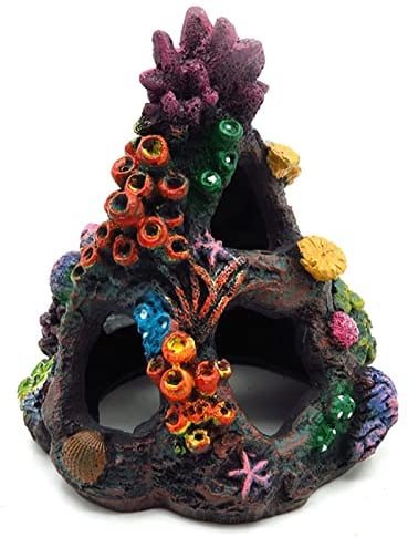 Mein HERZ Aquarium Dekoration - Harz Höhle, Koralle, Felsen & Berghöhle Ornaments für Garnele & Fisch Tank