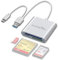 Lecteur de Carte CF, USB + Type C + Micro USB Adaptateur OTG 3 en 1/Lecteur de Carte mémoire Portable USB 3.0 pour CF/CFI, SD/SDHC/SDXC, TF/MMC/Micro SD/Micro SDHC/Micro SDXC/MS, UHS -Je Carte