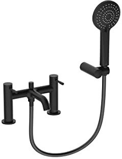 Bristan Mila Bathroom Taps, Black Bath Shower Mixer tap | MI BSM BLK, Modern design, Matching bathroom sink taps available, Lifetime Cover