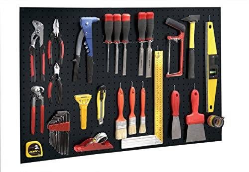 MOTTEZ - Panneau Perforé en Tôle Peinte en Noire - B259VNO