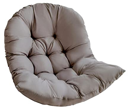 Voiakiu Hängesessel Kissen, Auflage für Polyrattan/Rattan Hängeschaukel, Polster, Hängekorb, Schaukel Korb, Schaukelkissen Rückenkissen in der Farbe Asche