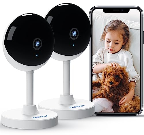 owltron Überwachungskamera, Babyphone mit Kamera,2.4Ghz Kamera Überwachung innen,Hundekamera mit Bewegungserkennung,Nachtsicht,2-Wege-Audio,WLAN Kamera für Hunde/Haustierkamera,Alexa-kompatibel