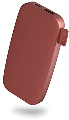 Fresh 'n Rebel Powerbank 6000mAh - USB-C in & Out - Schnelles Aufladen (Fast Charge) - 6 Sicherheitsfunktionen - Tragbarer externer Akku für iPhone und Android (Safari Red)