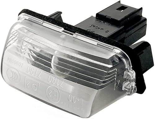 Eclairage de Plaque Immatriculation Feux de plaque avec ampoule pour BERLINGO, C3, C4, C5, DS4, SAXO, XSARA, 206, 207, 306, 307, 308, 406, 407, 5008 et PARTNER - OEM 6340A3 6340.A3