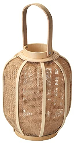 AMARE Rattan-Laterne, mittel 31 cm, naturfarben