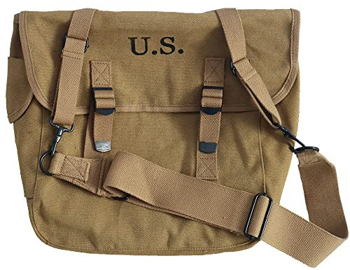 M36 M1936 Sac à dos militaire en toile de l'armée américaine Seconde Guerre mondiale, kaki, Classique