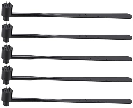 5 Stück Dermal Hammer Set mit Edelstahl Nadel, schwarzer ABS Griff, leichte Dermal Hammer Single End für die Industrie, professionelles Dermal Hammer Tool