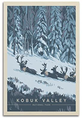 YIBIN Vintage-Poster für Winterwunderland-Poster, dekoratives Gemälde, Leinwand, Wandposter und Kunstbild, modernes Familien-Schlafzimmer, Dekoration, Poster, 20 x 30 cm
