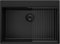 PRIMAGRAN Evier Cuisine en Granit Tout Noir 78x50cm, Lavabo 1 bac + Kit de Vidage + Égouttoir Enroulable, Évier à Encastrer au meuble 80cm - Oslo