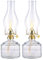 Lunartec Laterne: 2er-Set Petroleum-Sturmlaternen, Abnehmbarer Dochteinsteller, 28 cm (Petroleumlampe mit Glaszylinder, Sturmlaterne mit Glaskolben, Zylinder)