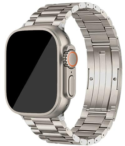 Soyeacrg Compatible con Apple Watch Correa 49 mm 45 mm 44 mm 42 mm 41 mm 40 mm 38 mm, Pulsera de Metal de Titanio Duradera para iWatch Series 9 8 SE 7 6 5 4 3 2 1 Ultra 1 2,Titanium,42/44/45/49mm