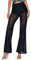 GORGLITTER Mesh Hose Damen Festival Schlaghose Mit Pailletten Transparente Hose Glitzer Party Hosen Schwarz M