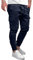 Elegancity Cargohose Herren Lang Casual Jogginghose Stretch Chino Hose Regular Fit Cargo Hose Elastische Mit 6 Tasche Marineblau, M