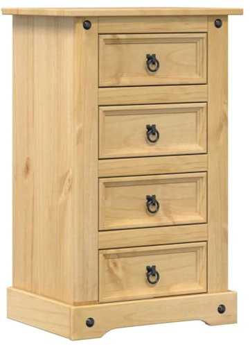 vidaXL Nachttisch Corona 53x39x84 cm Massivholz Kiefer