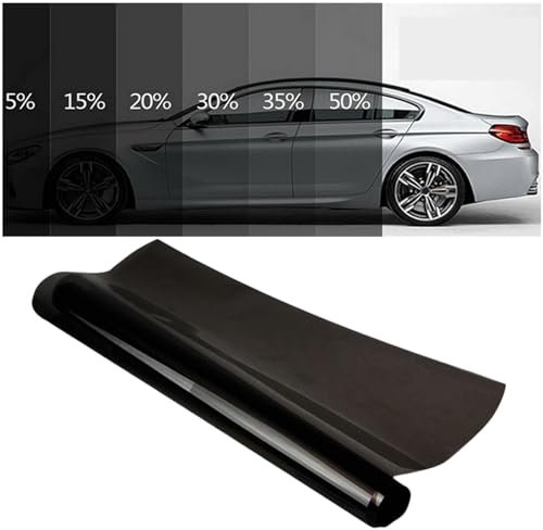 LIUZHIPENG Tönungsfolie für Autofenster, VLT getönte Sichtschutzfolie für Fenster, Windschutzscheibe, Sonnenschutz, Glasaufkleber, Hitze- und UV-Block und kratzfest, 0,5 x 3 m