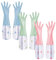 XJMWXHFC 3 Pcs Dish Cleaning Gloves, Reusable Dishwashing Gloves, Waterproof Rubber Gloves Long Cuff, Non-Slip Household Gloves for Washing/Cleaning/Working/Gardening