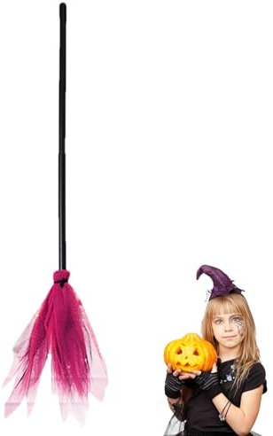 Halloween Witch Broom - Creative Witch Decor Cosplay | Multifunctional Halloween Prop, Pretend Play, Witch Costume Accessory, Ideal for Kids' Halloween Party