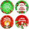JJQHYC 40 Platos de Papel Navideños, Vajilla y Decoración de Mesa Para Fiesta de Navidad