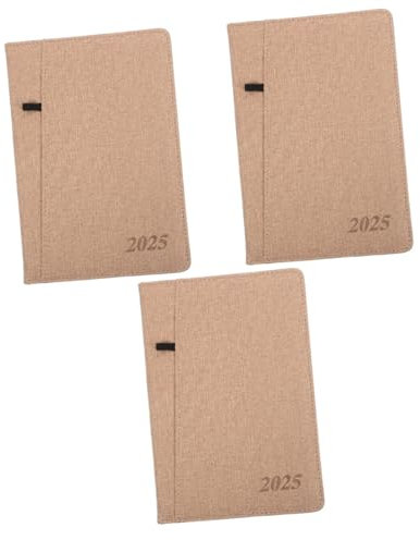 NUOBESTY 3 Pezzi 2025 2025 Programma Notebook Planner 2025 Pianificatore Mensile To-Do-List Notebook 2025 Libro Degli Appuntamenti Pianificatore Di Lavoro Libro Calendario Business Planner