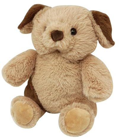Daniel James Warm Hugs Microwaveable Plush Dog - Heatable Wheat Bag with Lavender Scent - Cute Cuddly Animal Heat Pad for Adults & Children - Brown Dog