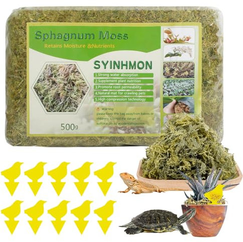 500 g Musgo Sphagnum, XPJBKC Musgo para Orquideas, Musgo Natural para Plantas, Sustrato Orquideas Sustrato Bonsai para Orquídeas, Plantas, Decoración de Musgo, Enraizamiento de Esquejes