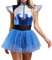 Astronaut Kostüm Damen Mit Glitzer Tüllrock,Astronauten Kostüm Damen Metallic Ballettkleid, Stehkragen Tanzkleid Tutu Space Frauen Outfit Für Faschingskostüme Halloween Karneval Astronaut Spaceman