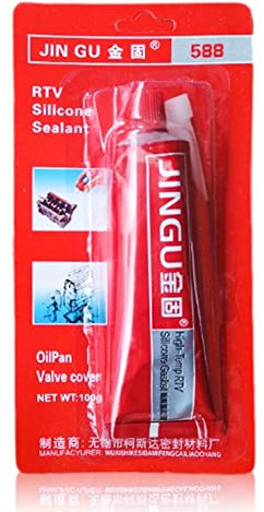 usefulbeauty Sigillante in silicone ad alta temperatura, 100 g di colla sigillante per motore rosso | adesivo sigillante automatico in silicone professionale per metallo, vetro, legno,