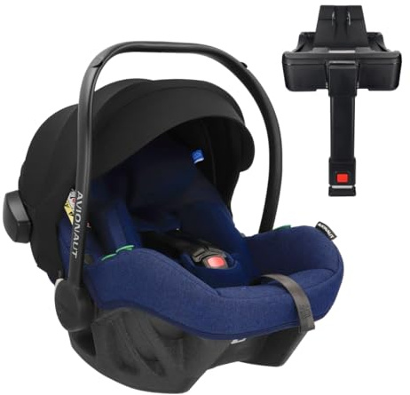 Avionaut Pixel Pro 2.0 C Babyschale – Leichtester Kindersitz (0–13 kg, 40–86 cm) – Ergonomisch & AGR-zertifiziert und Dock 2.0 Isofix-Basis (Navy)