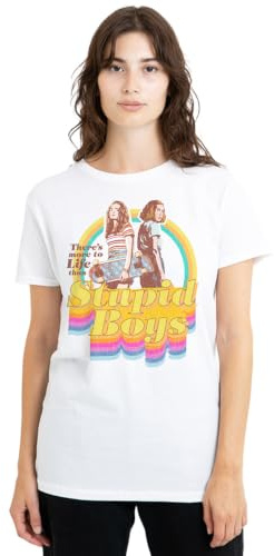 Stranger Things Women's Stupid Boys Ladies T Shirt, White