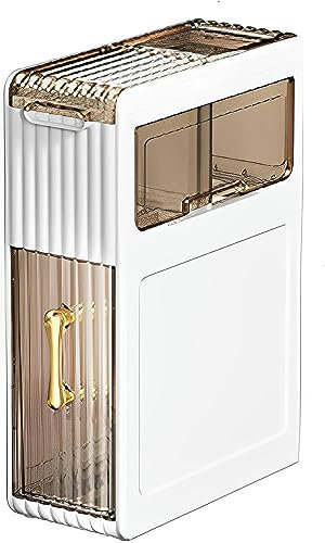 Contenedores de almacenamiento apilables Slim para baño, unidad de almacenamiento de esquina para inodoro, ahorro de espacio, solución de almacenamiento elegante y funcional