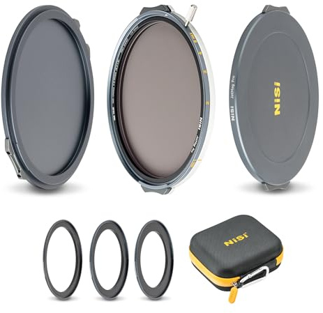 NiSi JetMag Pro 95MAG True Color - Kit di filtri magnetici VND 1-5 Stops | Incl. filtro magnetico 1-5 diaframma, filtro ND variabile, 82 mm, 86 mm, 95 mm, anelli adattatori
