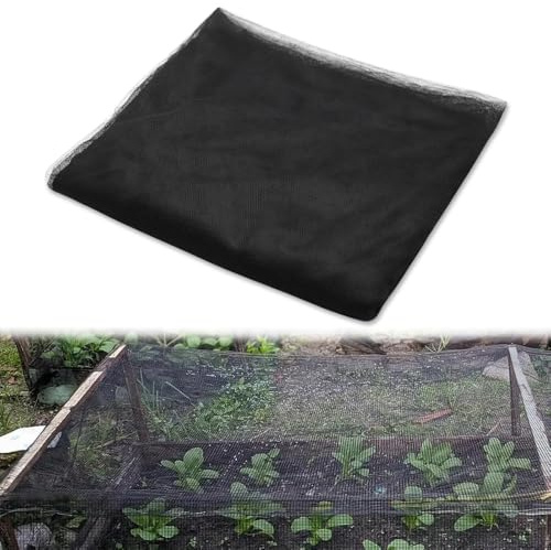 KtbeYTi Vogelschutznetz Polyester 2.4mx3m Schwarz für Hochbeet/Obst/Teich