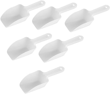 ARTSEWPLY 6 pièces Cuillères à Glace Plastique Fond Plat Multifonctions pour Cuisine Distribution Aliments Bonbons et Ustensiles Résistants et Pratiques