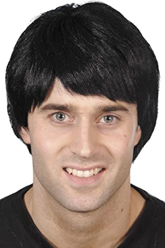 Smiffys Kerl Perücke, Schwarz, Kurz
