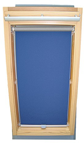 Hochwertiges Abdunkelungsrollo Rollo Thermo blau für Velux DKL/DKU/RHL/RHU-EP GGU,GPU,GHU,GTU SK08 ALU // Verdunkelungsrollo/Verdunkelungs-Rollo/Fensterrollo
