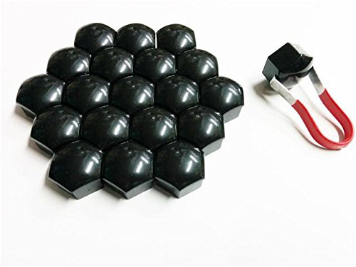 Gift Idea Wheel Nut Cap Bolt Cover Alloys Wheels Add On 19mm Non Rust Black
