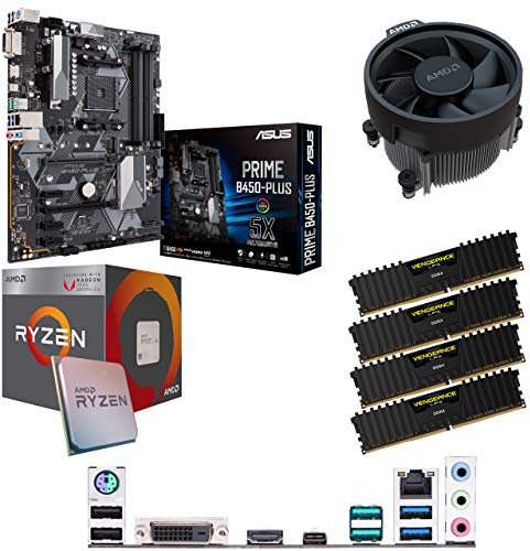 Components4All AMD Ryzen 3 2200G 3.5GHz (Turbo 3.7GHz) Quad Core CPU, ASUS PRIME B450-Plus Motherboard & 32GB 3200MHz Corsair DDR4 RAM Pre-Built Bundle